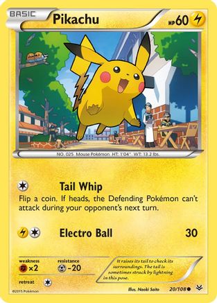 Pikachu 020/108 - XY  Roaring Skies