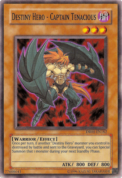 Destiny Hero - Captain Tenacious [DR04-EN182] Common - Josh's Cards