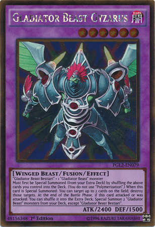 Gladiator Beast Gyzarus [PGL2-EN079] Gold Rare - Josh's Cards