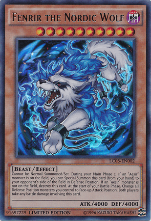 Fenrir the Nordic Wolf [LC05-EN002] Ultra Rare - Josh's Cards