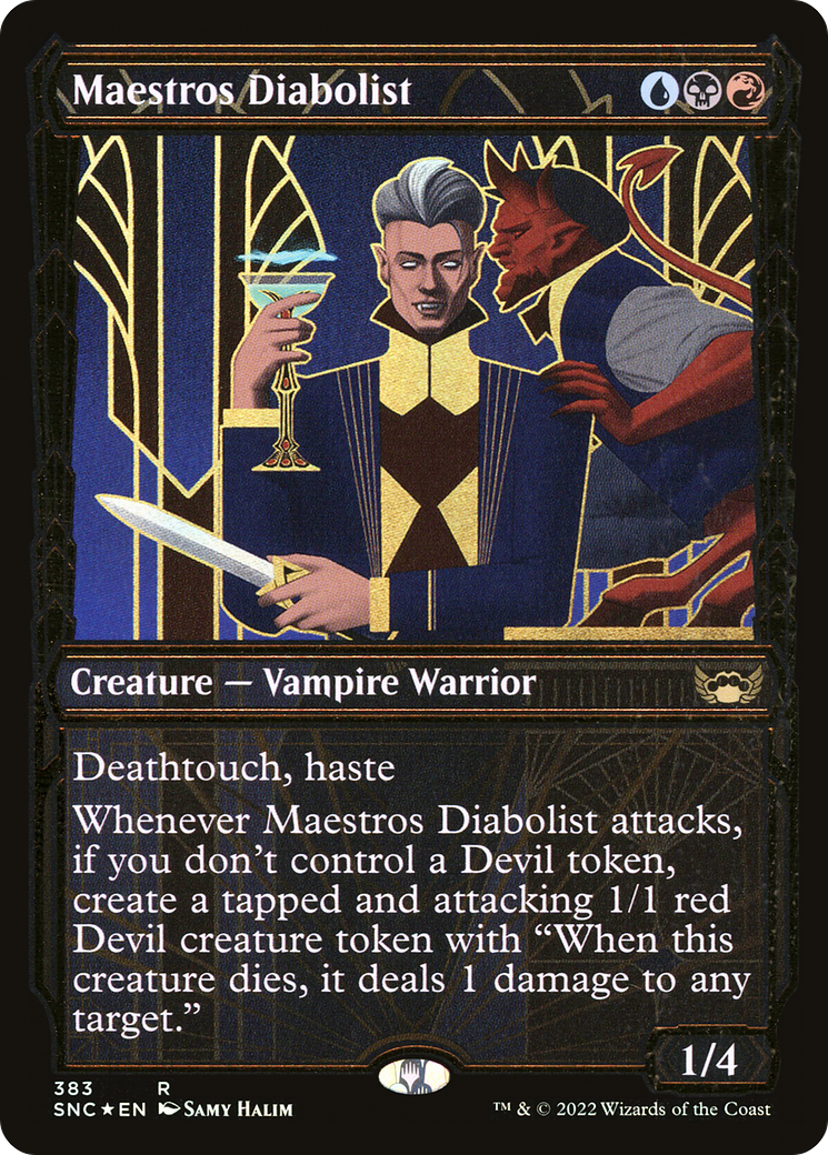 Maestros Diabolist (SNC-383) - Streets of New Capenna: (Showcase) Foil