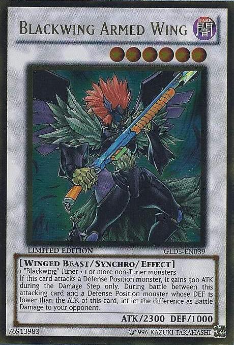 Blackwing Armed Wing [GLD3-EN039] Gold Rare - Josh's Cards