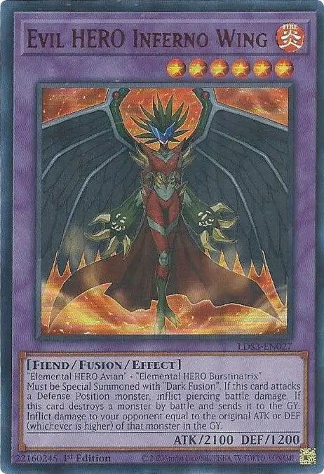 Evil HERO Inferno Wing (Red) [LDS3-EN027] Ultra Rare - Josh's Cards