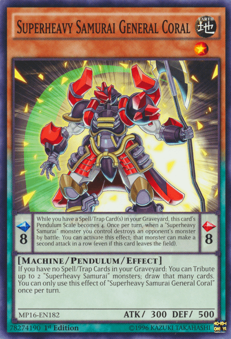 Superheavy Samurai General Coral [MP16-EN182] Common - Josh's Cards
