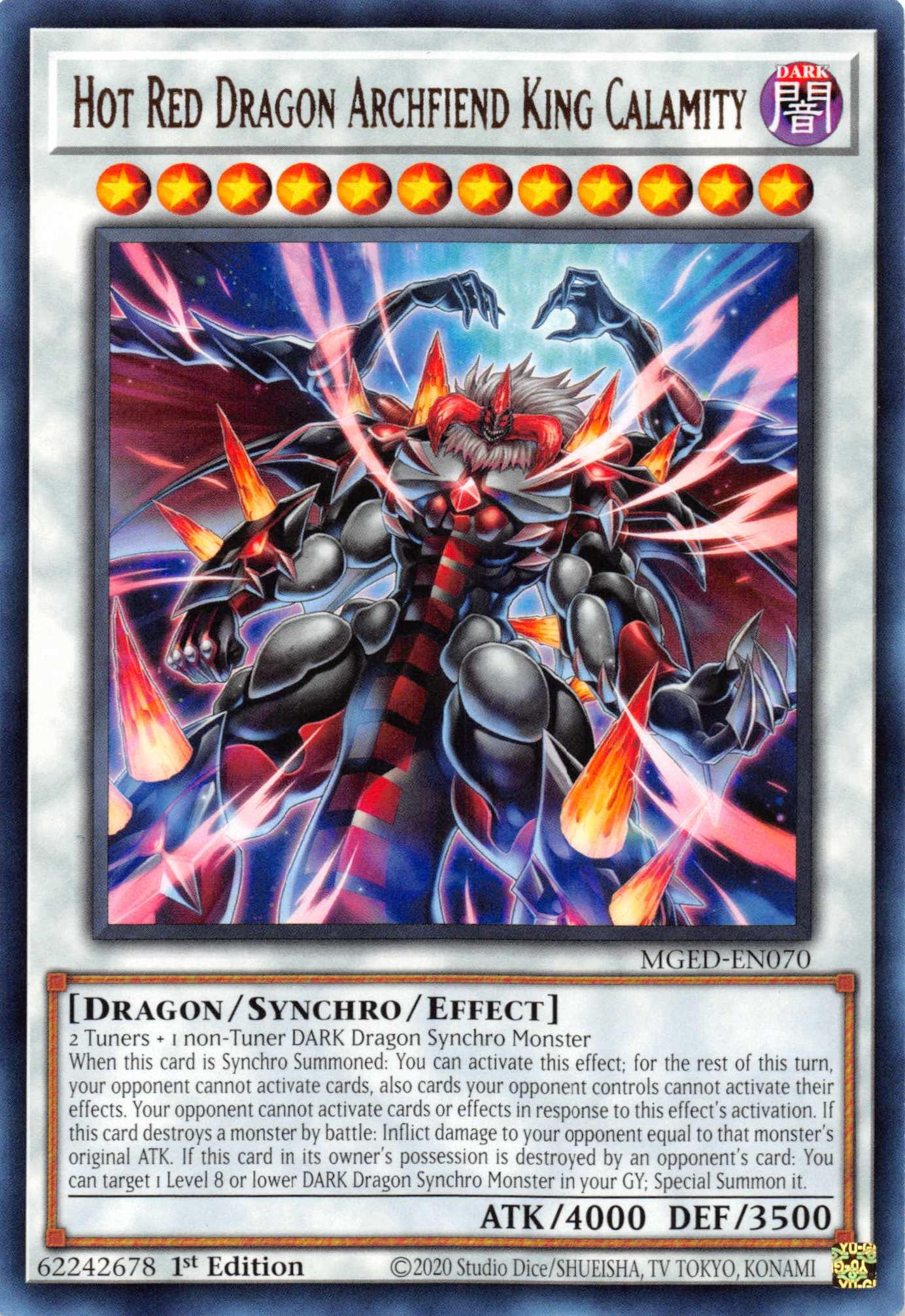 Hot Red Dragon Archfiend King Calamity [MGED-EN070] Rare - Josh's Cards