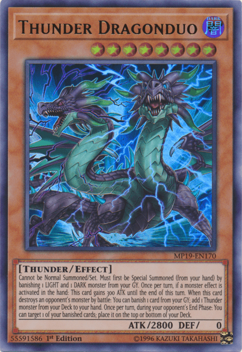 Thunder Dragonduo [MP19-EN170] Ultra Rare - Josh's Cards
