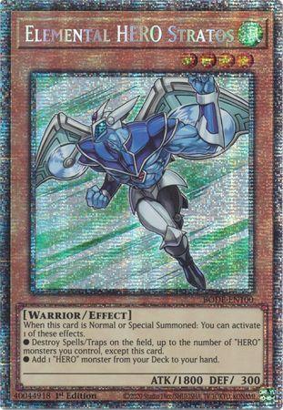 Elemental HERO Stratos [BODE-EN100] Starlight Rare - Josh's Cards