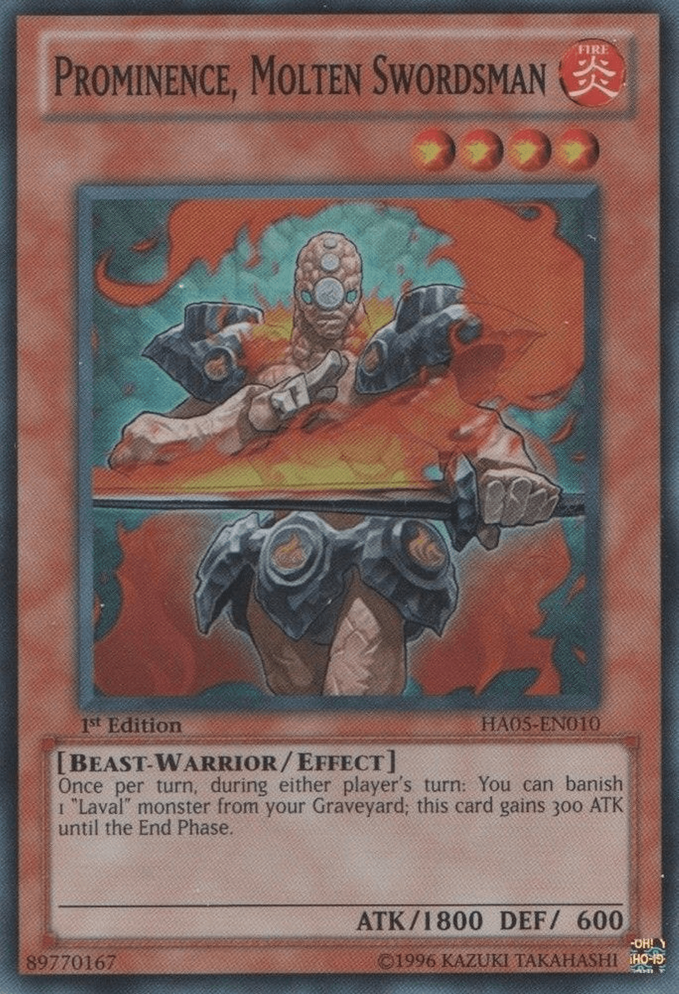 Prominence, Molten Swordsman [HA05-EN010] Super Rare - Josh's Cards
