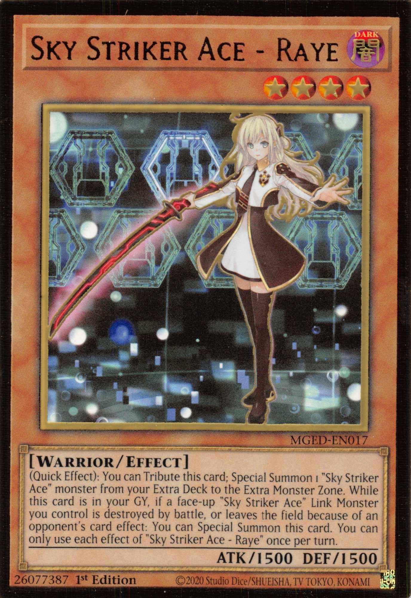 Sky Striker Ace - Raye [MGED-EN017] Gold Rare - Josh's Cards
