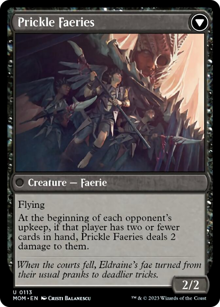 Invasion of Eldraine // Prickle Faeries (MOM-113) - March of the Machine Foil