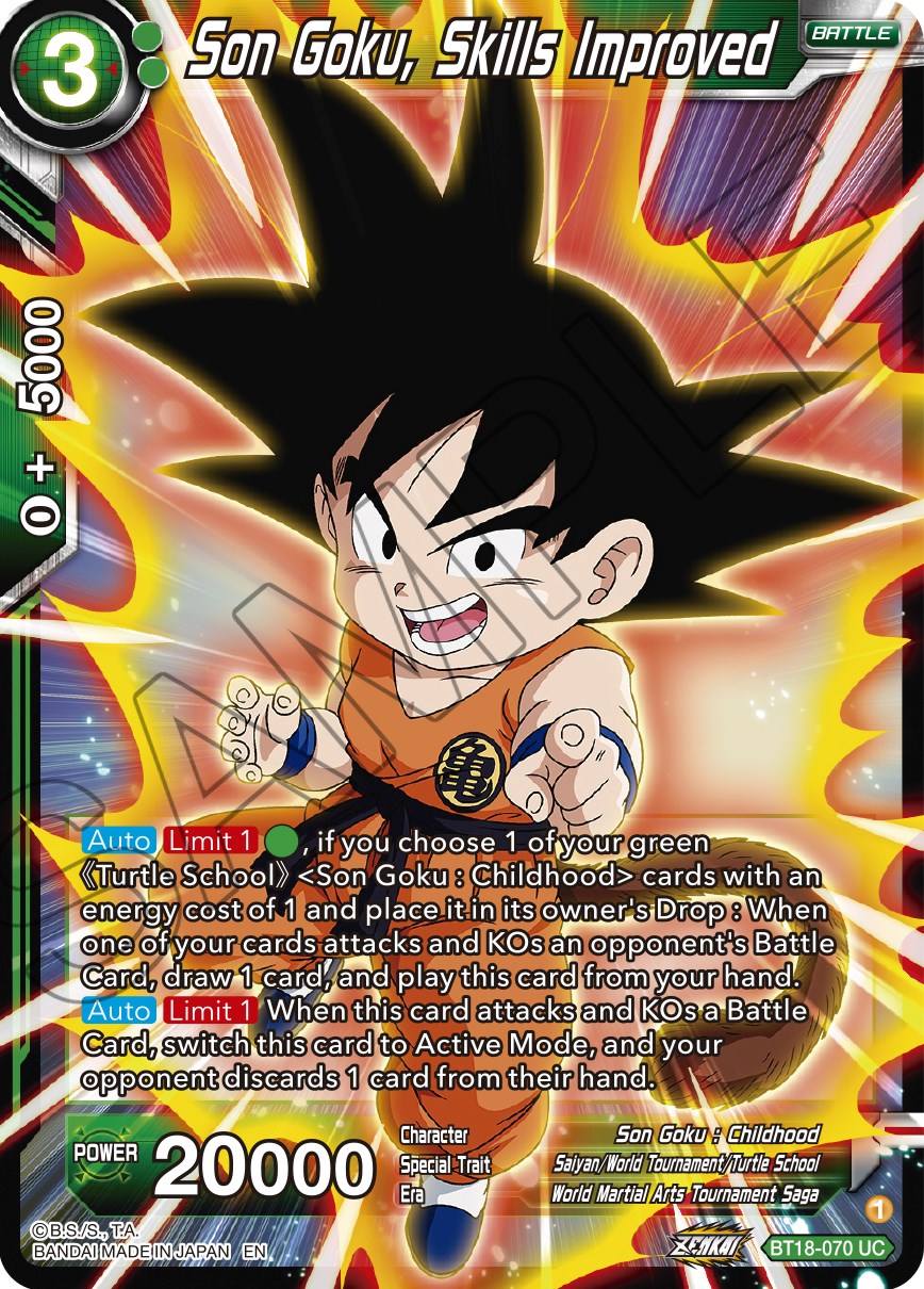 Son Goku, Skills Improved (BT18-070) [Dawn of the Z-Legends] Parallel Foil