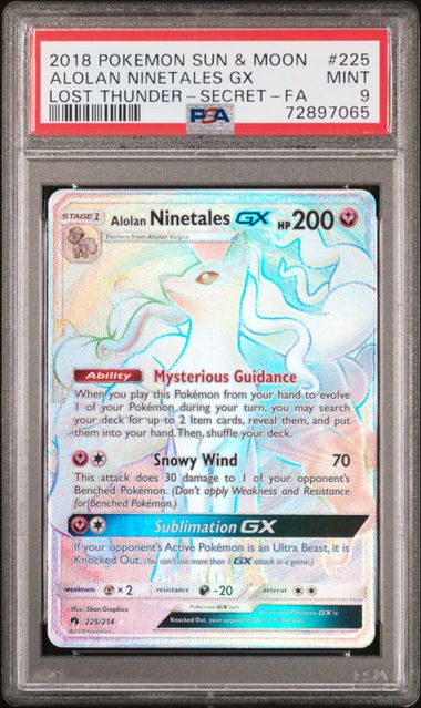Ninetales GX Lost Thunder 225/214 PSA 9