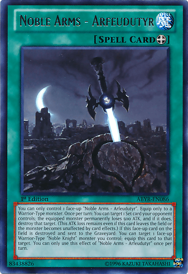 Noble Arms - Arfeudutyr [ABYR-EN086] Rare - Josh's Cards