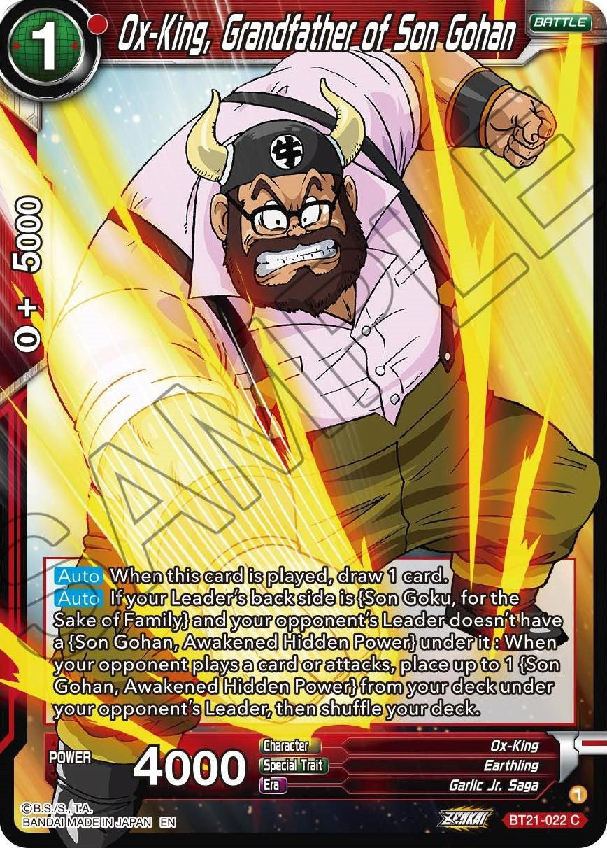 Ox-King, Grandfather of Son Gohan (BT21-022) [Wild Resurgence] Parallel Foil