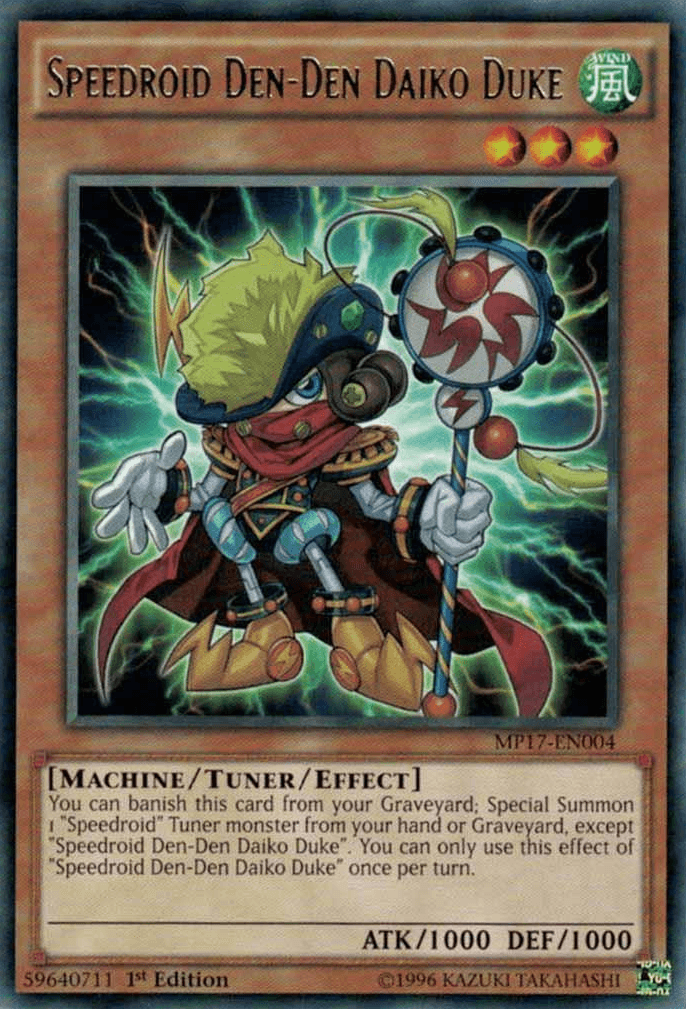 Speedroid Den-Den Daiko Duke [MP17-EN004] Rare - Josh's Cards