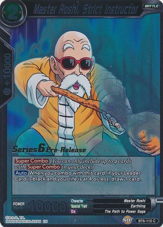 Master Roshi, Strict Instructor (BT6-110_PR) [Destroyer Kings Prerelease Promos] Parallel Foil