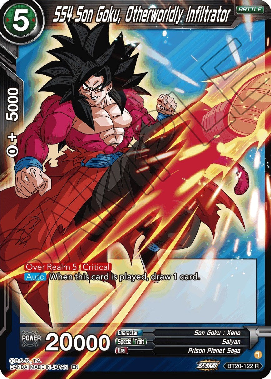 SS4 Son Goku, Otherworldly Infiltrator (BT20-122) [Power Absorbed] Parallel Foil