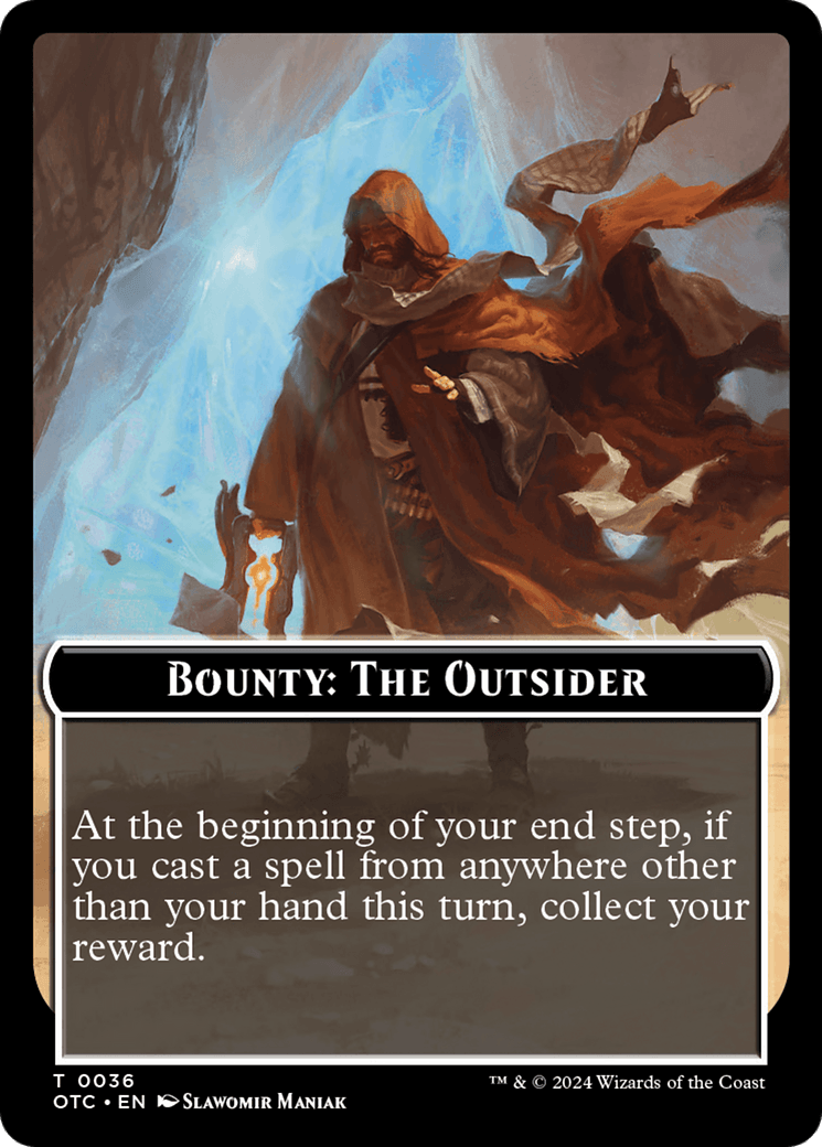 Bounty: The Outsider // Bounty Rules Double-Sided Token [Outlaws of Thunder Junction Commander Tokens] - Josh's Cards