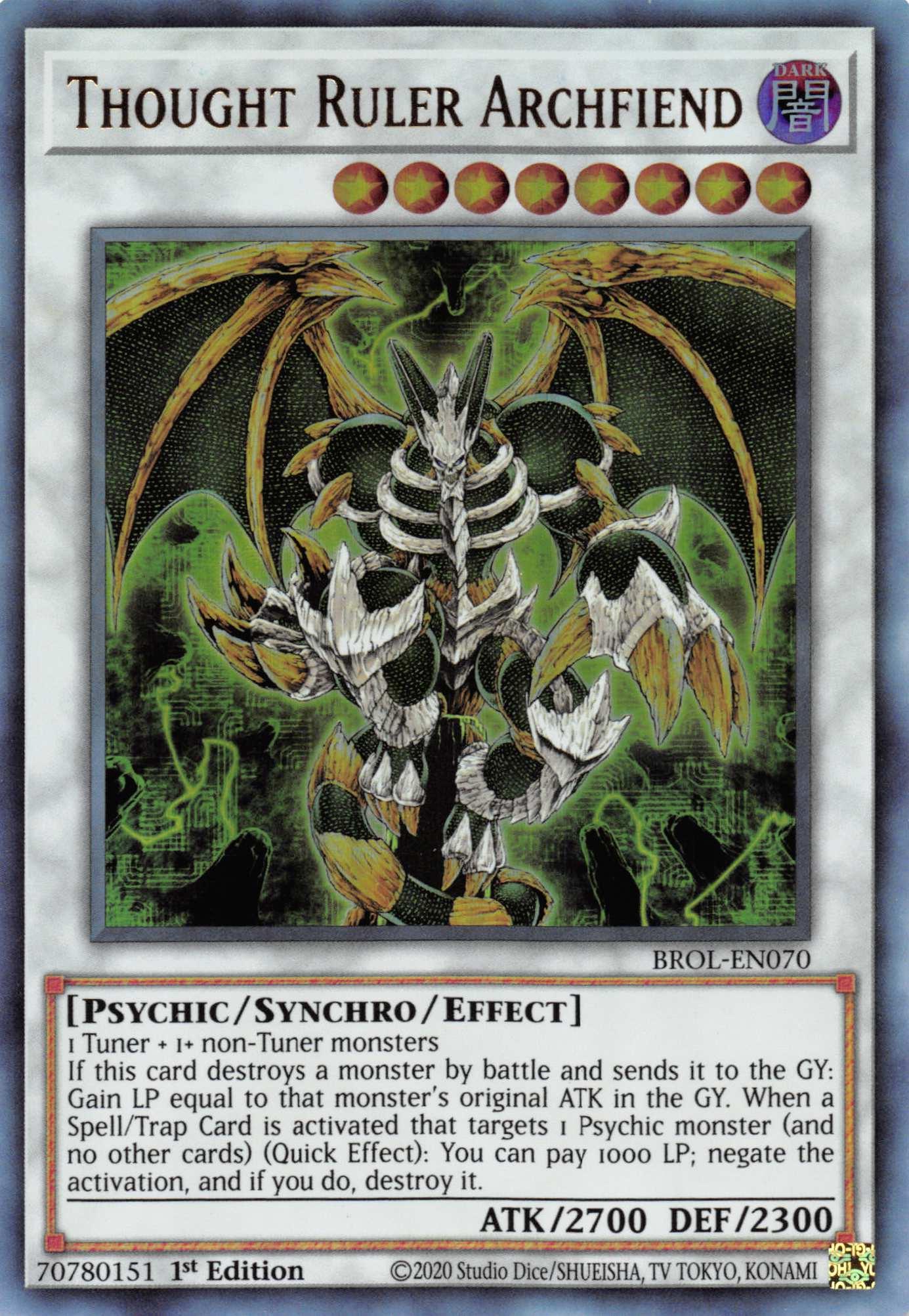 Thought Ruler Archfiend [BROL-EN070] Ultra Rare - Josh's Cards
