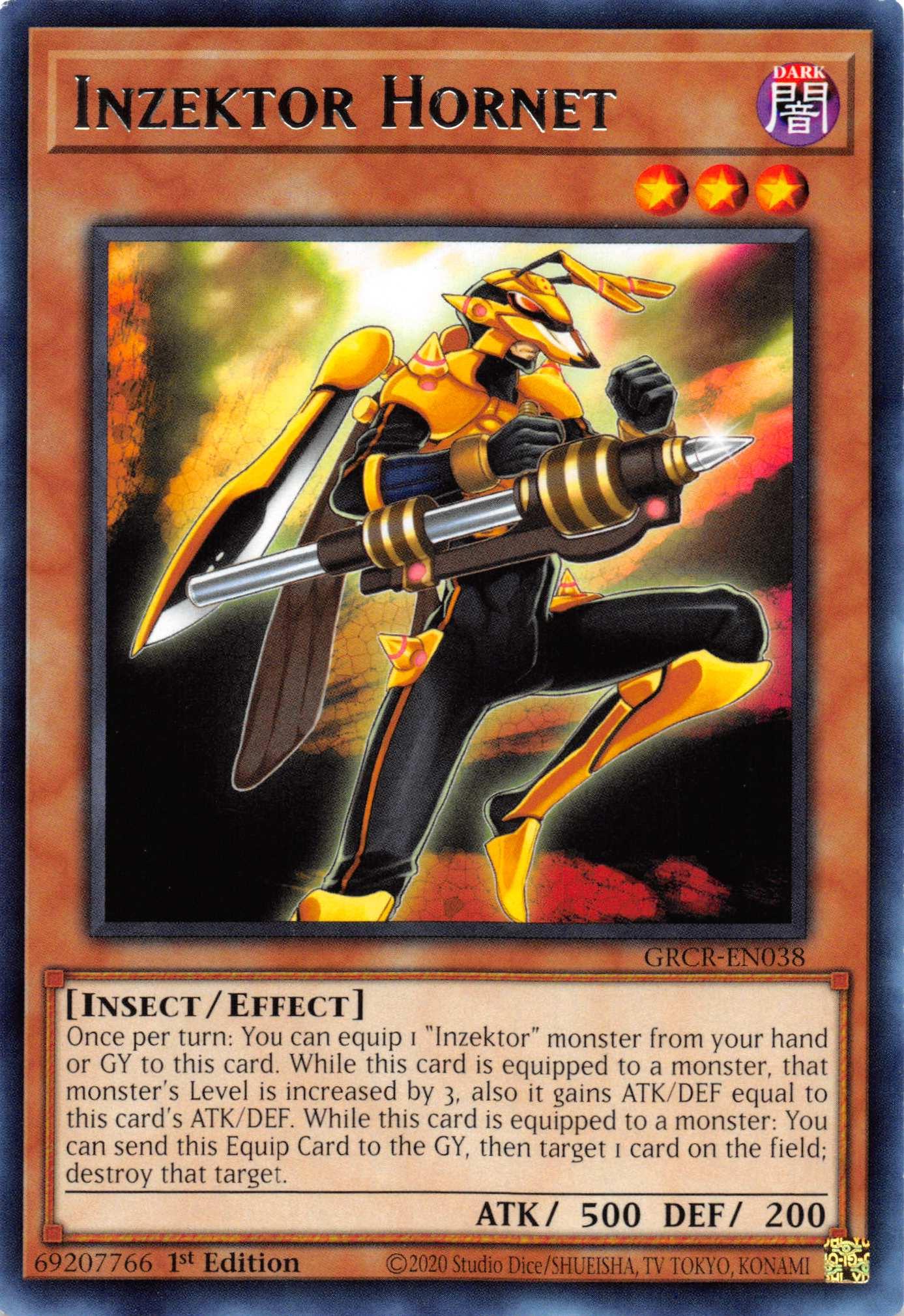 Inzektor Hornet [GRCR-EN038] Rare - Josh's Cards