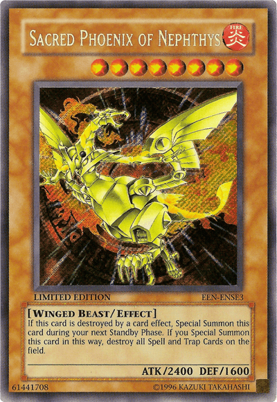 Sacred Phoenix of Nephthys [EEN-ENSE3] Secret Rare - Josh's Cards