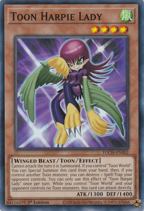 Toon Harpie Lady [TOCH-EN002] Super Rare - Josh's Cards