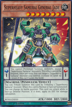 Superheavy Samurai General Jade [BOSH-EN010] Common - Josh's Cards