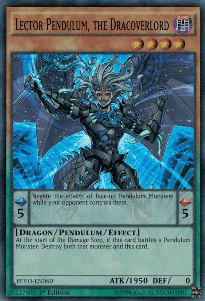 Lector Pendulum, the Dracoverlord [PEVO-EN060] Super Rare - Josh's Cards