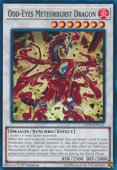 Odd-Eyes Meteorburst Dragon [LEDD-ENC31] Common - Josh's Cards