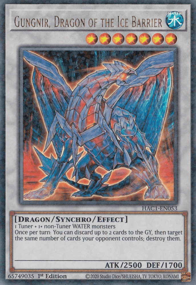 Gungnir, Dragon of the Ice Barrier (Duel Terminal) [HAC1-EN053] Parallel Rare - Josh's Cards