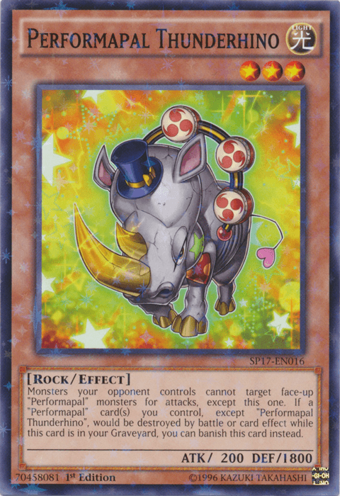Performapal Thunderhino [SP17-EN016] Starfoil Rare - Josh's Cards
