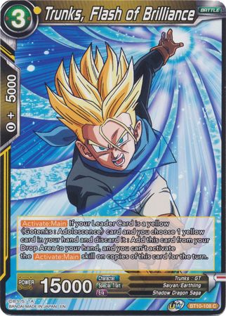 Trunks, Flash of Brilliance (BT10-108) [Rise of the Unison Warrior 2nd Edition] Parallel Foil