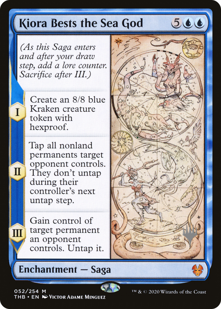 Kiora Bests the Sea God (PPTHB-52P) - Theros Beyond Death Promos