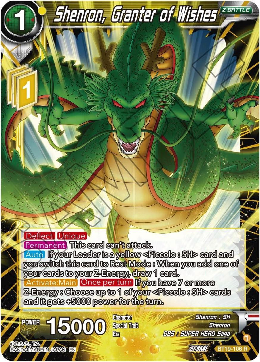 Shenron, Granter of Wishes (BT19-106) [Fighter's Ambition] Parallel Foil