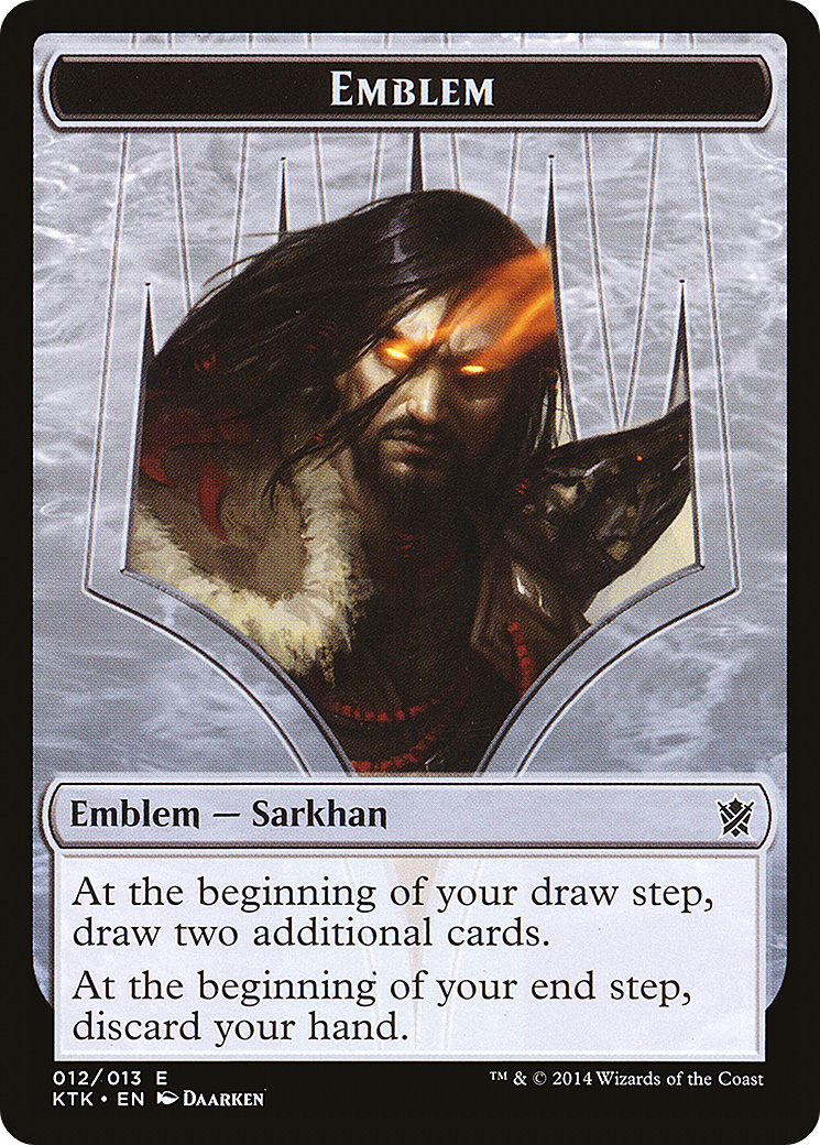 Sarkhan, the Dragonspeaker Emblem (KTK-012) - Khans of Tarkir Tokens