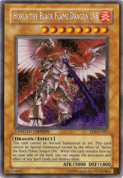 Horus The Black Flame Dragon LV8 [EEN-ENSE1] Secret Rare - Josh's Cards
