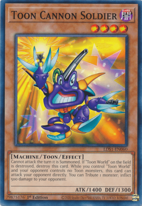 Toon Cannon Soldier [LDS1-EN060] Common - Josh's Cards