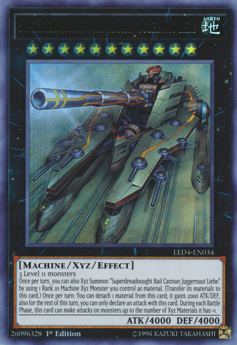 Superdreadnought Rail Cannon Juggernaut Liebe [LED4-EN034] Ultra Rare - Josh's Cards