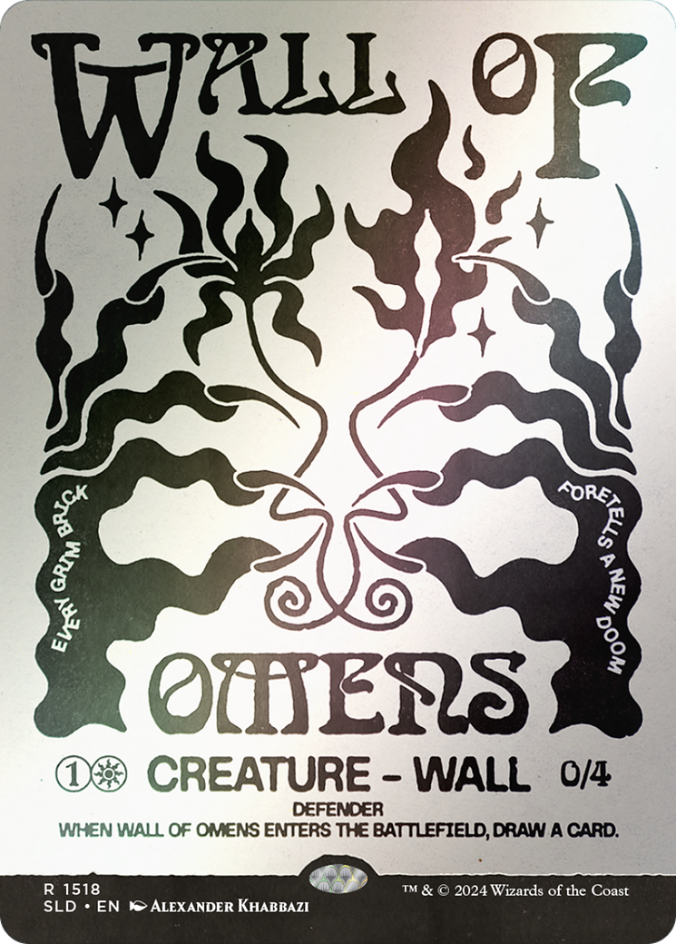 Wall of Omens (SLD-1518★) - Secret Lair Drop: (Showcase) (Borderless) Foil