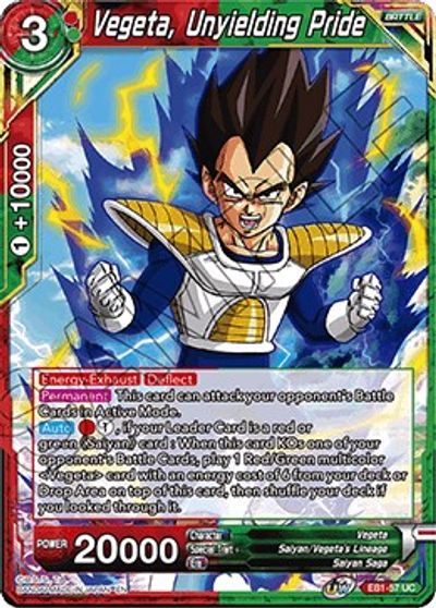 Vegeta, Unyielding Pride (EB1-057) [Battle Evolution Booster] Parallel Foil