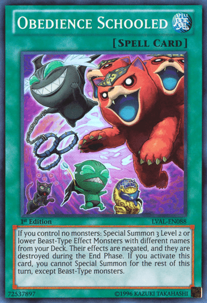 Obedience Schooled [LVAL-EN088] Super Rare - Josh's Cards