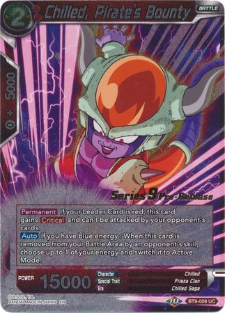Chilled, Pirate's Bounty (BT9-009) [Universal Onslaught Prerelease Promos] Parallel Foil