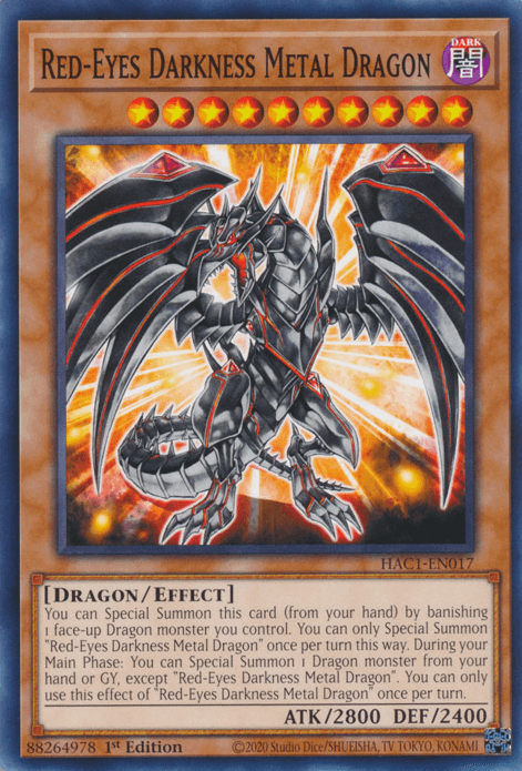 Red-Eyes Darkness Metal Dragon [HAC1-EN017] Common - Josh's Cards