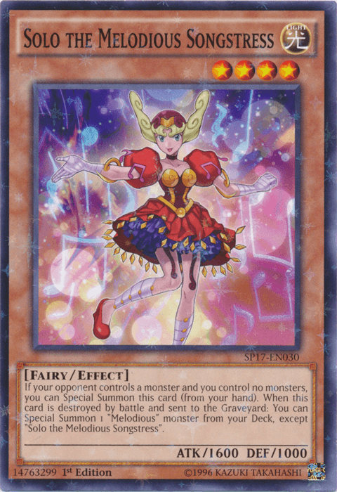 Solo the Melodious Songstress [SP17-EN030] Starfoil Rare - Josh's Cards