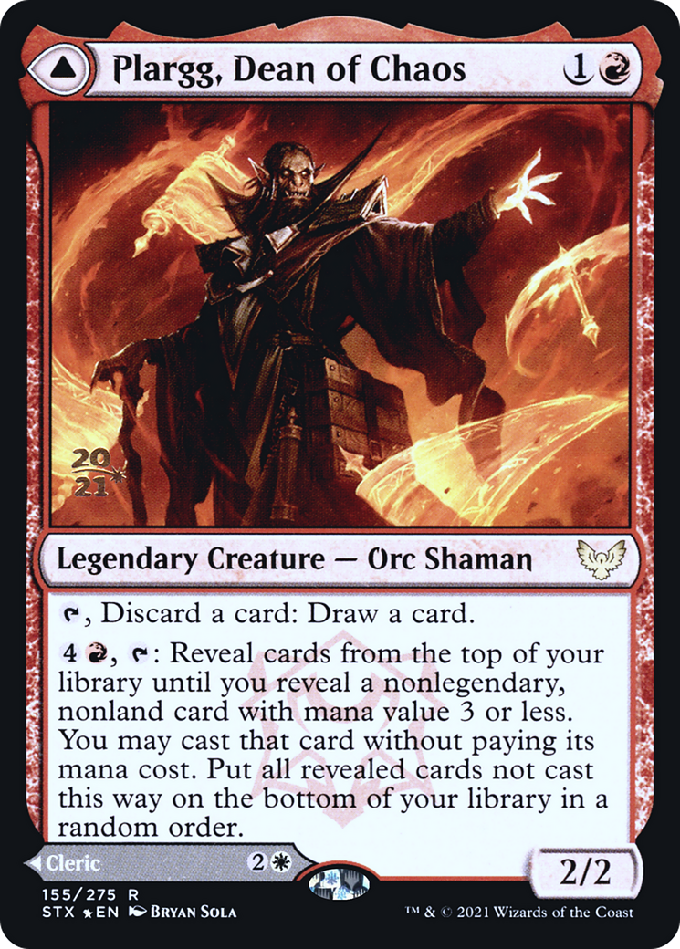 Plargg, Dean of Chaos // Augusta, Dean of Order (PRE-155S) - Strixhaven: School of Mages Promos Foil