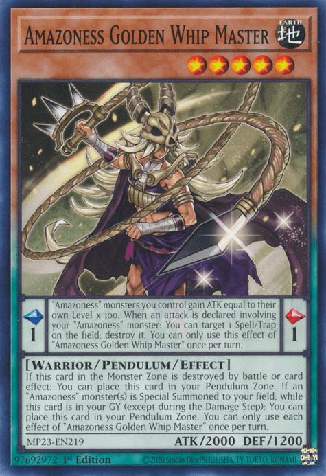 Amazoness Golden Whip Master [MP23-EN219] Common - Josh's Cards