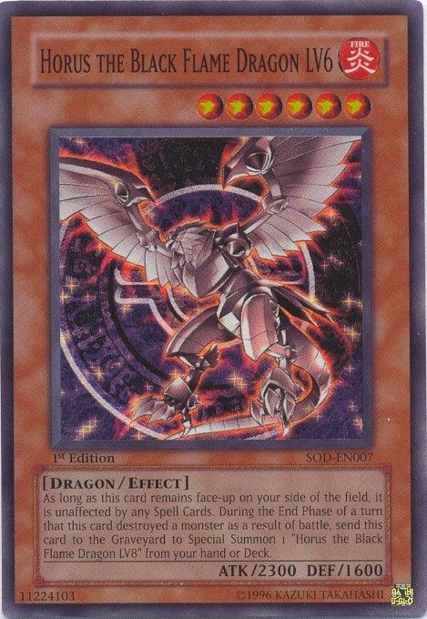 Horus the Black Flame Dragon LV6 [SOD-EN007] Super Rare - Josh's Cards