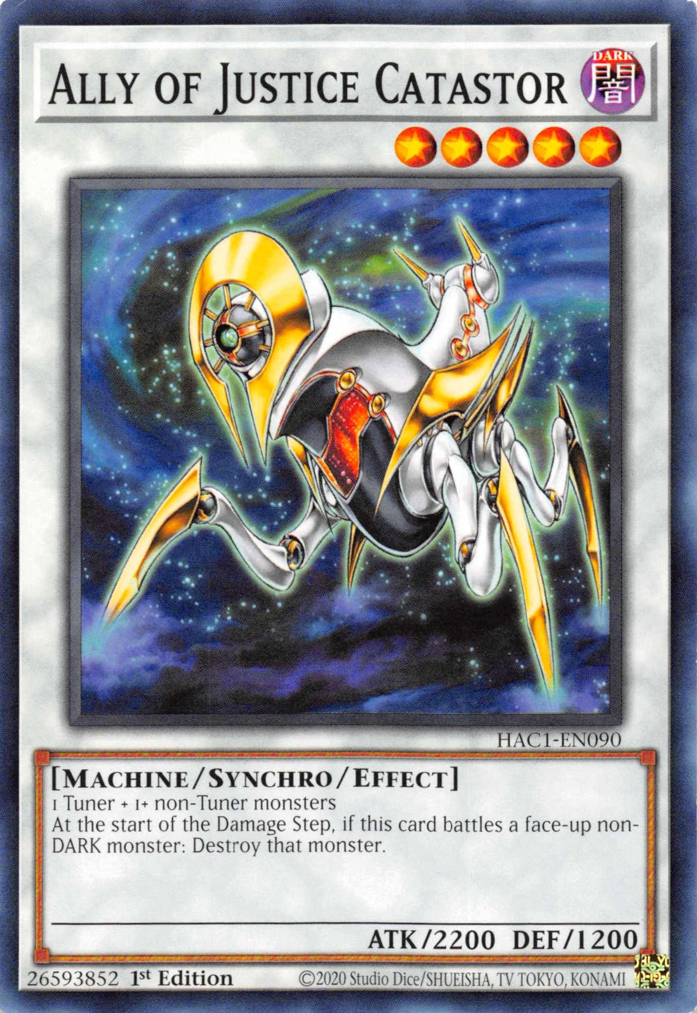 Ally of Justice Catastor [HAC1-EN090] Common - Josh's Cards