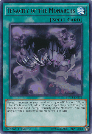 Tenacity of the Monarchs [MP15-EN232] Rare - Josh's Cards