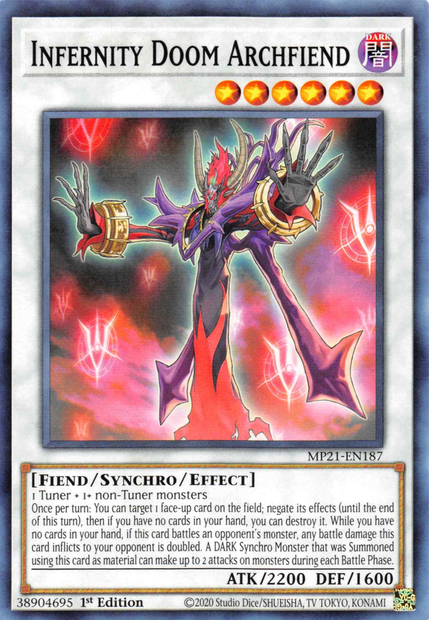 Infernity Doom Archfiend [MP21-EN187] Common - Josh's Cards